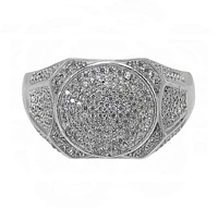 Sterling Silver With Rhodium, Cubic Zirconia Ring