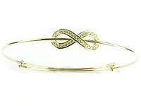 10K Yellow Gold Infinity Loop Bangle Bracelet