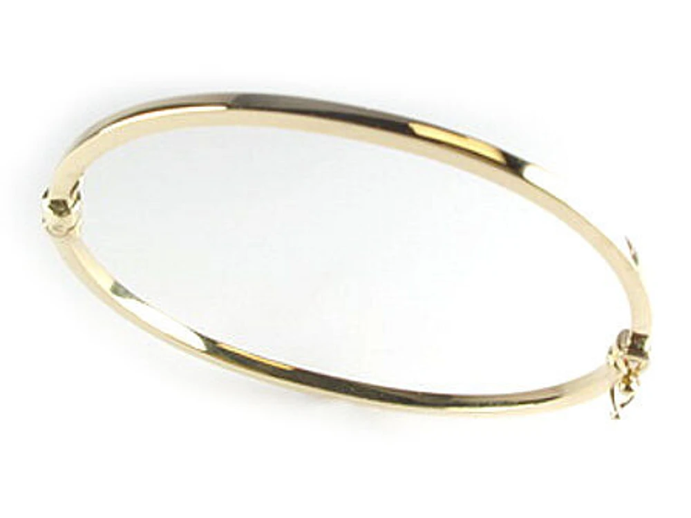 10K Gold Smooth Bangle Bracelet