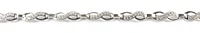 10K Fancy Link White Gold Bracelet C/Z