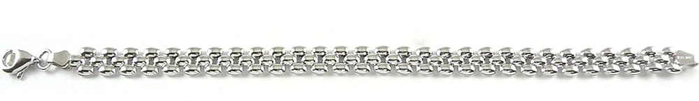 10K Fancy Multi Links White Gold Bracelet