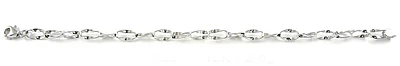 10K Link White Gold Bracelet