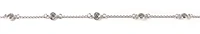 10K Fancy Stone Link White Gold Bracelet C.Z