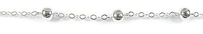 10K Fancy Ball Link White Gold Bracelet