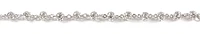 10K Fancy Circle Link Diamond Cut White Gold Bracelet