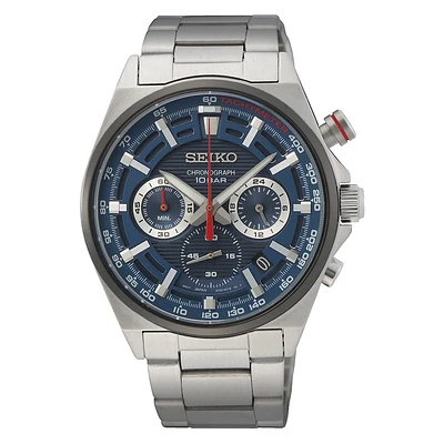 Seiko Chronograph Blue Dial 41 MM Quartz SSB407P1