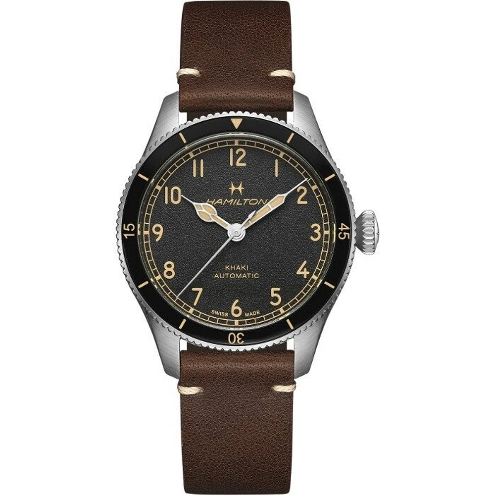 Khaki Aviation Pilot Pioneer Black Dial 38 MM Automatic H76205530