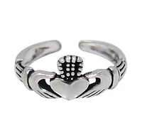 Sterling Silver, Adjustable Claddagh Toe Ring