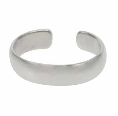 Sterling Silver, Adjustable Smooth Round Toe Ring