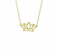 Sterling Silver With Gold, Lotus (11X21mm) Charm