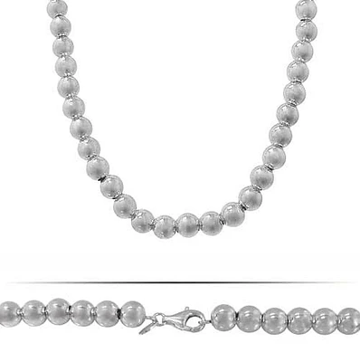 Sterling Silver, 10mm Ball Bead Necklace