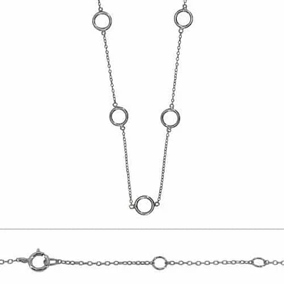 Sterling Silver With Rhodium, Multi Loop (8mm) Charm