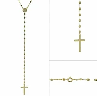 Sterling Silver With Gold Plated, Cross (15X26mm) Charm Necklace