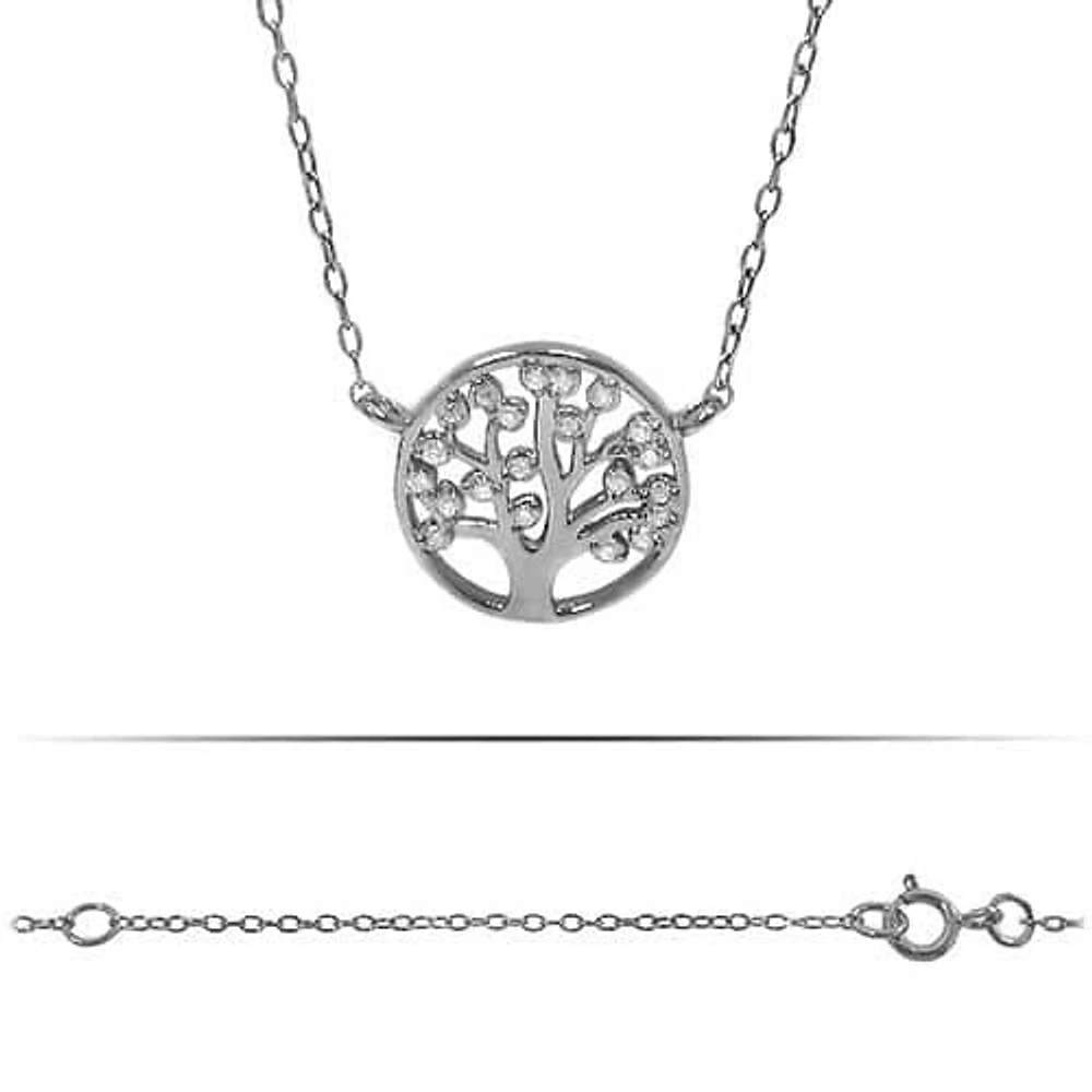 Sterling Silver With Rhodium