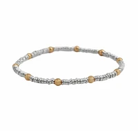 Elastic Bracelet With 3mm Sterling Silver Loop And 4mm 14Kt Gold Filled Ball