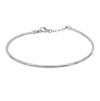 Sterling Silver With Rhodium, 2mm Wire Bracelet