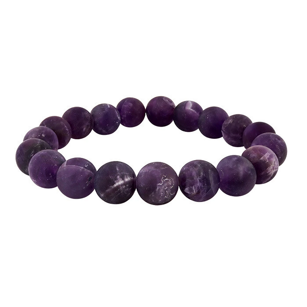 Frosted Amethyst Elastic Bracelet