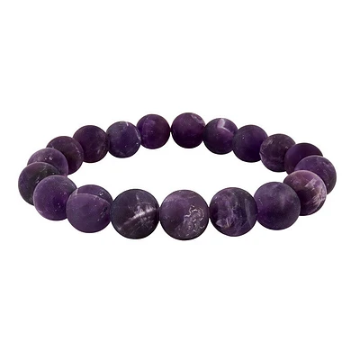 Frosted Amethyst Elastic Bracelet