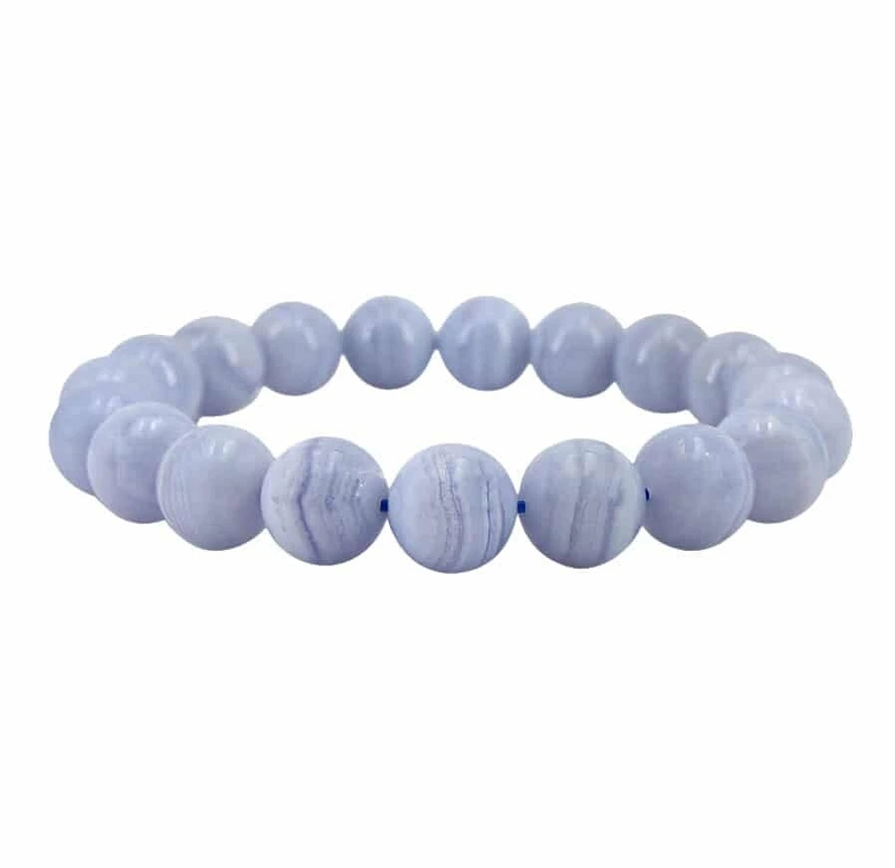 Blue Lace Agate Elastic Bracelet