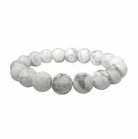 White Howlite Elastic Bracelet