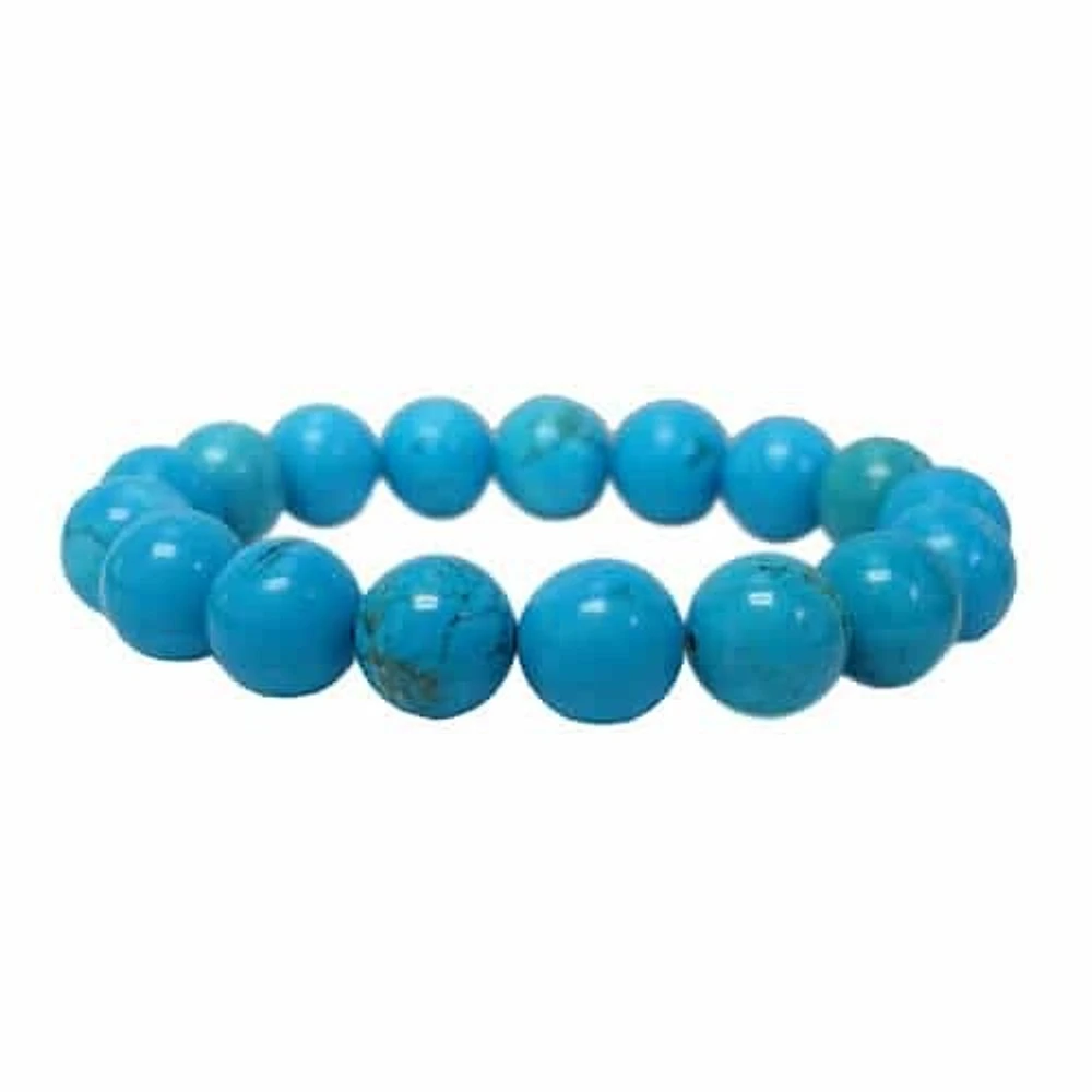 Synthetic Turquoise Elastic Bracelet