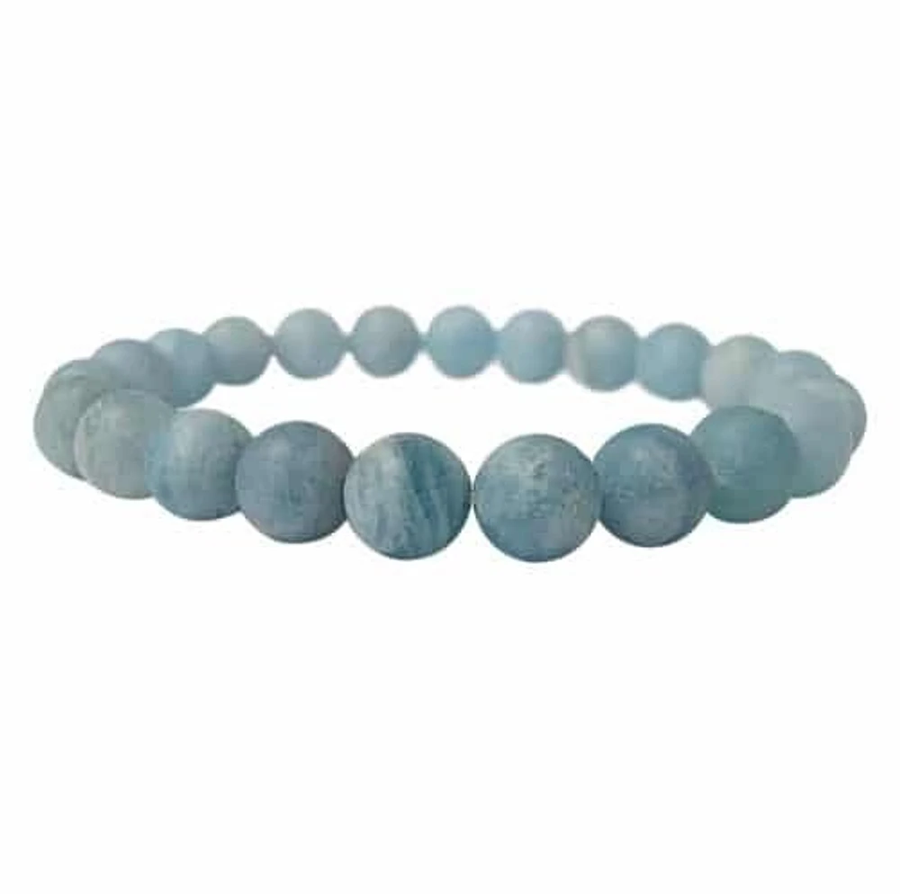 Frosted Aquamarine Elastic Bracelet