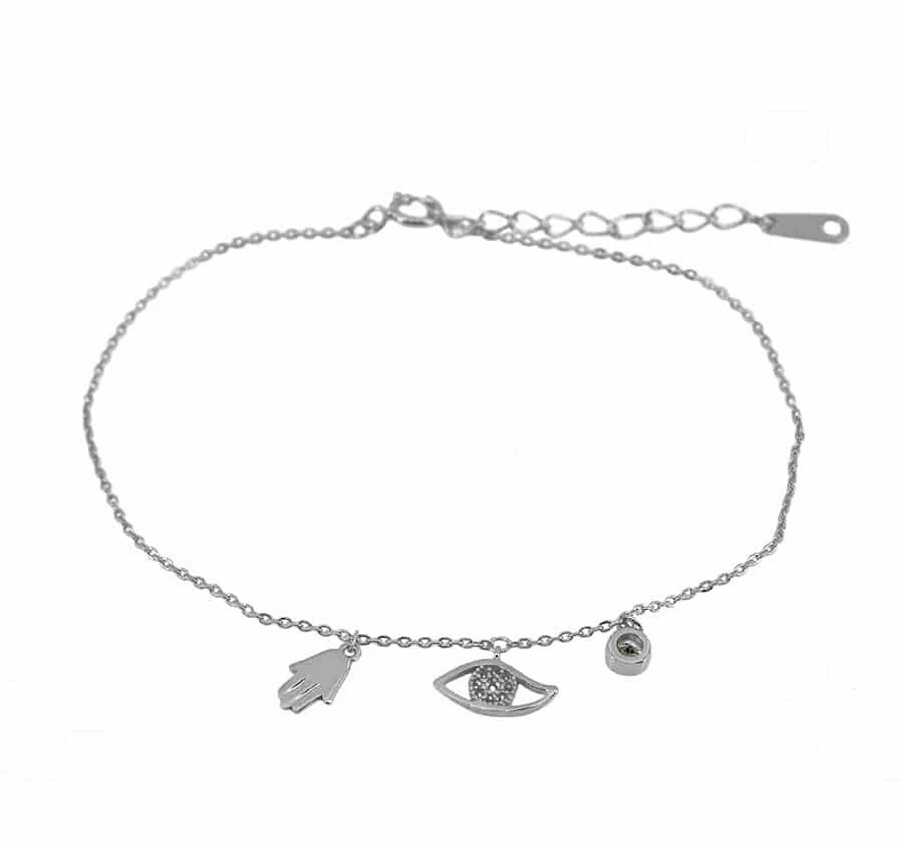 Sterling Silver With Rhodium