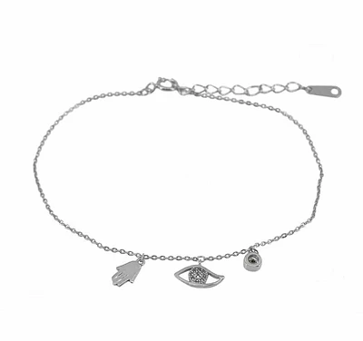 Sterling Silver With Rhodium