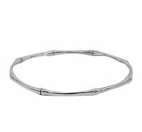 Sterling Silver, Bone Bangle, 68mm(Outer Dimension), 3.5mm Thickness