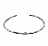 Sterling Silver, Rope Bangle, 2mm Width