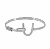 Sterling Silver, U Shape Baby Bangle, 15mm Width