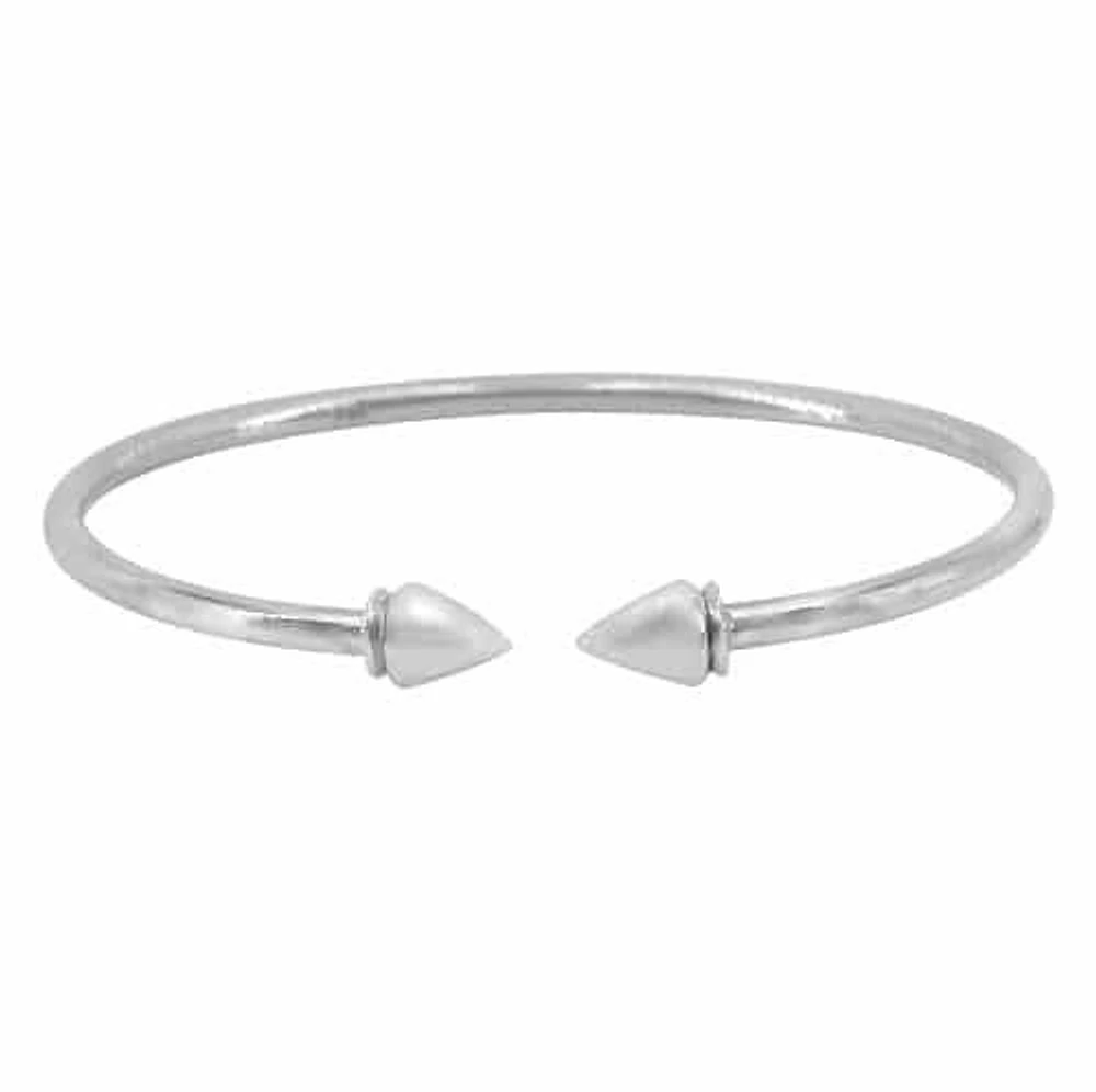 Sterling Silver, 9×6.5mm Spike Bangle, 3mm Wire