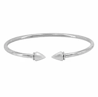 Sterling Silver, 9×6.5mm Spike Bangle, 3mm Wire