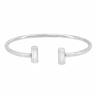 Sterling Silver Bangle, 11mm Width(Widest Point), 3mm Thickness Wire