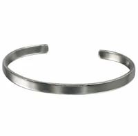 Sterling Silver, Smooth, Flat Plain Bangle. Approximate Size: 5mm W X 2mm T