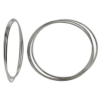 Sterling Silver, Smooth Multi Loop Bangle With 3 Soldered Half Round Loop Join Together. Approx Loop Size: 67mm Diameter X 2mm Width