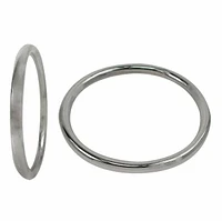 Sterling Silver, Hollow, Smooth Round Shape Bangle. Approx Size: 77mm D X 6mm T