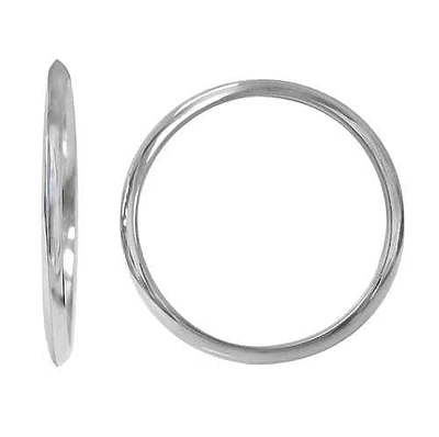 Sterling Silver, Round Shape Bangle. Approx Size: 84mm D X 6mm W X 6mm T