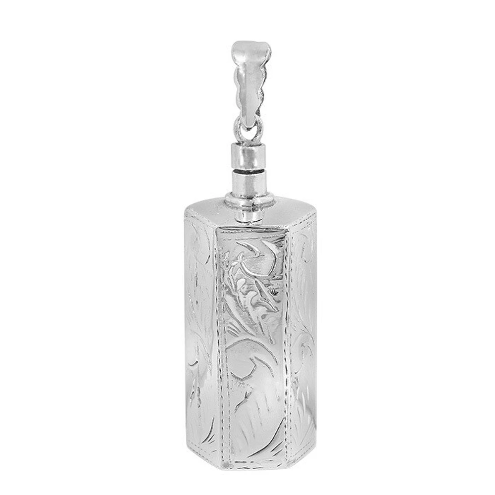 Sterling Silver, 18X35mm Poison Tube Pendant, 44mm Length