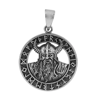 Sterling Silver, Viking Warrior Pendant