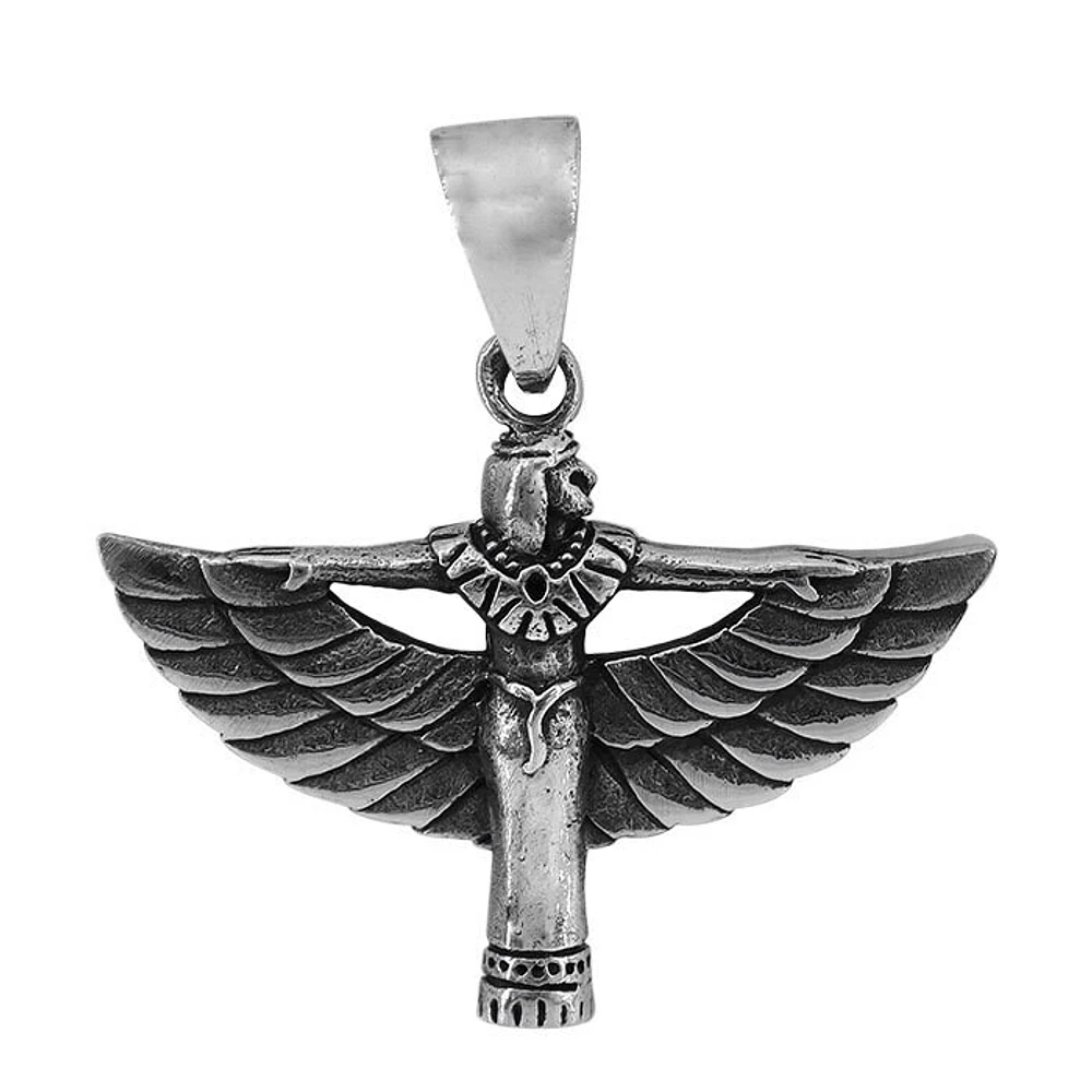 Sterling Silver, 20X30mm Egyptian Goddess Isis Pendant