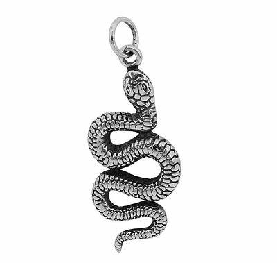 Sterling Silver, Snake Pendant