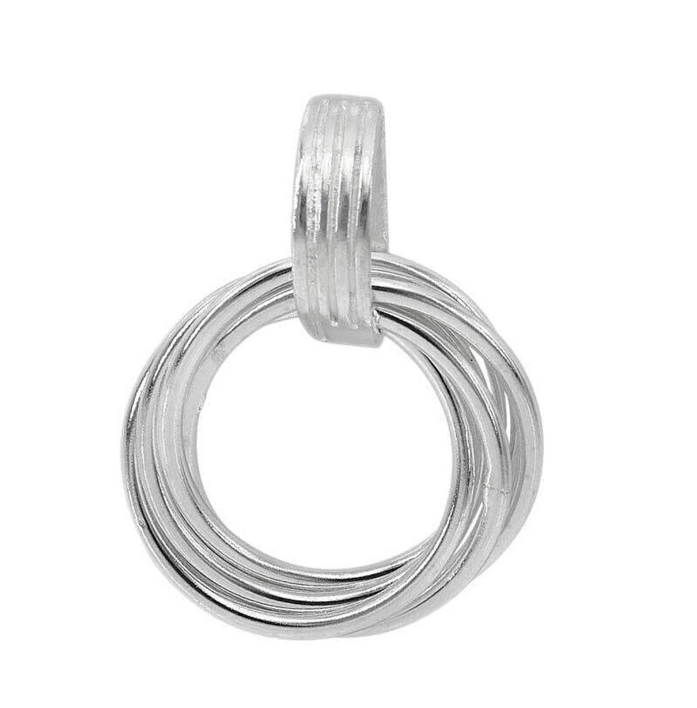 Sterling Silver, Multi Loop Pendant, 22X22Mm