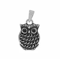 Sterling Silver, Owl Pendant