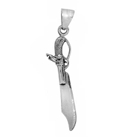 Sterling Silver, 39X10mm Knife Pendant