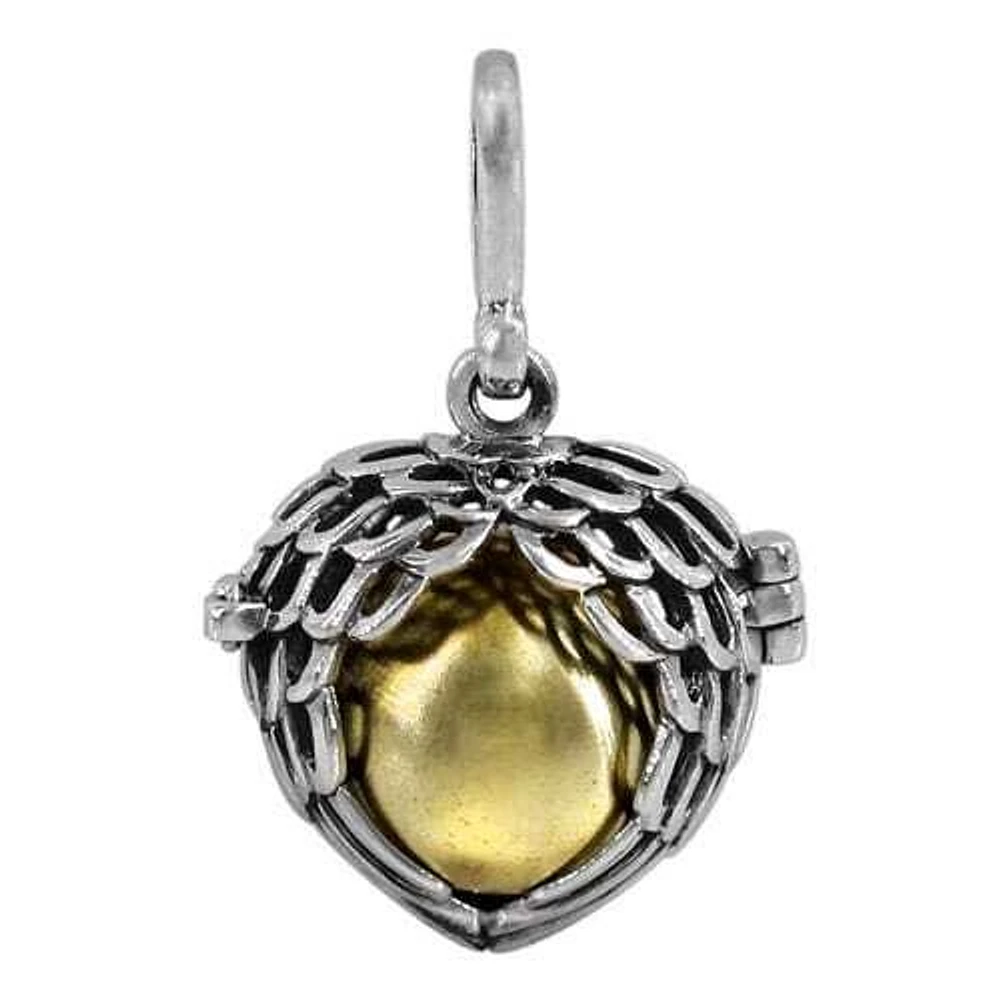 Sterling Silver Harmony Ball Pendant, 16mm(Ball), 24X27mm