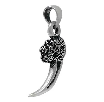 Sterling Silver, Smooth Hook Pendant. Approx Pendant Size: 25mm L X 11mm W