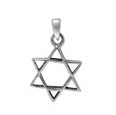 Sterling Silver, Smooth Puffy Star Of David Pendant. Approx Pendant Size: 24mm L X 20mm W X 3mm T.