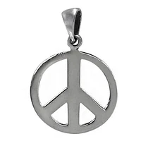 Sterling Silver, Peace Sign Pendant, 16mm Diameter, 1mm Thickness