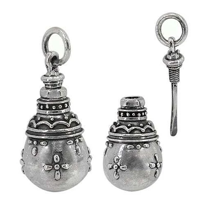 Sterling Silver, 26X13mm Bottle Pendant